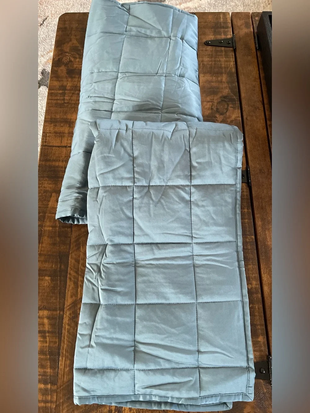 NWOT Quince Bamboo Box Quilted Sham Set, King (Ocean)